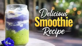 Butterfly Pea Flower Avocado Smoothie | Healthy Glow Drink Recipe | Velvet Cooking