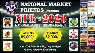 NATIONAL MARKET FRIENDS | NPL - 2026 | NATIONAL MARKET PREMIER LEAGUE | URVA GROUND MANGALORE |