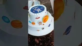 Space Theme Birthday Cake | #shorts #cake #spacethemecake
