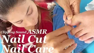 Foot Nail Cut/Nail Care/Nail Clipping-Cambodian Barber Vietnam ASMR