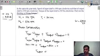 Practice Question 2: Fixing Torque in Epicyclic Gear Trains | GATE Theory of Machines and Vibrations