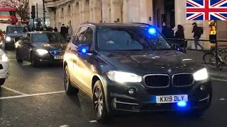 X2 Unmarked Vans + X9 Unmarked Cars on Blue Lights-Metropolitan Police-Responding in London NATO'19