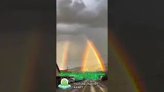 Радуга в Джексоне, штат Вайоминг, США. 12.2025. Unusual rainbow in Jackson, Wyoming, USA. 12.2025.