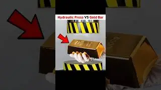 Hydraulic Press VS Gold Bar ! 😱