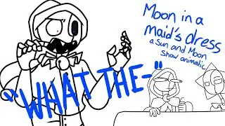Moon wearing a maid’s dress | @SunMoonShow animatic