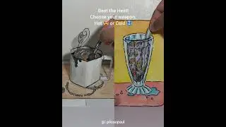 Hot 🥵 or Cold 🥶#art #popup #popupcard #popupbook #coffee #halohalo #hotvscold #summer
