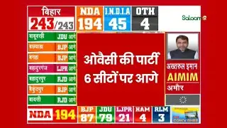 Bihar Election Result 2025 : बिहार में AIMIM 6 सीटों पर आगे | Bihar Chunav Result Live
