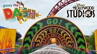 4K Slinky Dog Dash FULL RIDE THROUGH + Queue - Disney's Hollywood Studios