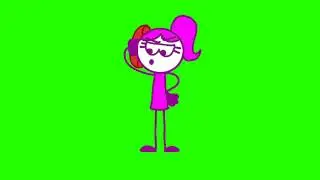 Pencilmation - Pencilmiss poses (original/emo version) green screen (part 1)