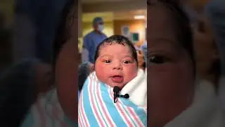 Newborn Gets Interviewed Immediately After Birth! 🍼🎤  #cute #funnyshorts #cutebaby #wholesome #baby