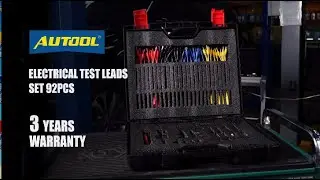 AUTOOL Electrical Test Leads Set 92PCS Professional Kit General Use for Digital Electrical Testing