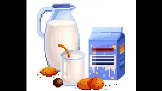 Pixel Art Daily Painting i colored Milk 🥛 # 956