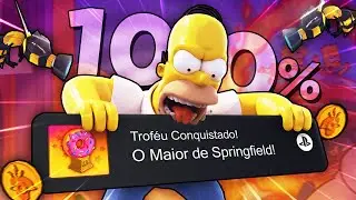EU FIZ 100% DAS CONQUISTAS DO SIMPSONS HIT & RUN! (foi insano)
