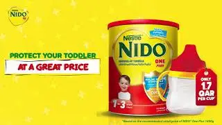 A cup of NIDO One Plus is fortified with a unique blend of nutrients!