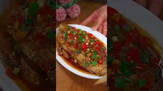 Hunan-Style Red Braised Fish | Spicy, Flavorful & Crispy Perfection#shorts#chinesefood#viralshorts