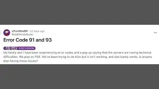 [Fix] Fortnite: Battle Royale Error Code 93 & 91