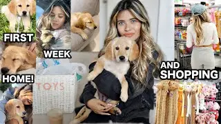 BRINGING HOME OUR GOLDEN RETRIEVER PUPPY + SHOP W/ ME ROSS, TJ MAXX, MARSHALLS, BURLINGTON & MORE!