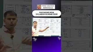 RAS MAINS NEW SYLLABUS SCHEME 2026 | #rasmains #rpsc #shorts #RASNEWSULLABUS