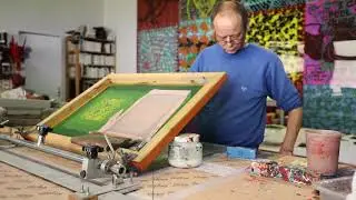 JEAN-PIERRE SERGENT AT WORK SILK SCREENING HIS SMALL WORKS ON PAPER #47 | OCTOBER 22 2018