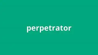 what is the meaning of perpetrator