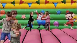 Bouncy castle slides! Willow is 5!! April 2022.