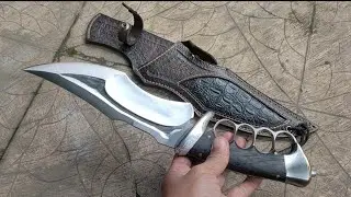 GILA! Pisau Bowie Jumbo Buatan Cibatu, Keren Banget Dan Bisa Bongkar Pasang