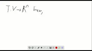 Let T be a one-to-one linear transformation from a vector space V into ℝ^n . Show that f&hellip;