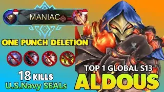MANIAC!!ALDOUS BEST BUILD AND GAMEPLAY - TOP GLOBAL ALDOUS MOBILE LEGENDS