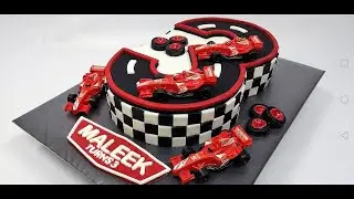 Formula 1 Cake   Number 3 Cake   How To Make Monogram Cake   Number Cake