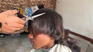 Silky Brown Long Hair Transformation | boy long hair to short hair style