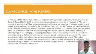 Case study of curcuma(Turmeric)Patent