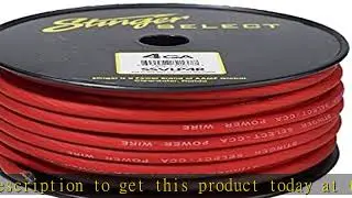 Stinger SSVLP4R 4Ga Matte Red Power Wire 100'
