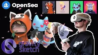 Azuki, Cool cats, Slim Hoods, NeonP - Sculpting Toy derivatives of popular NFTs in Gravity Sketch VR