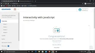 Interactivity with JavaScript | Week 4 || Peer Graded Assignment || Coursera
