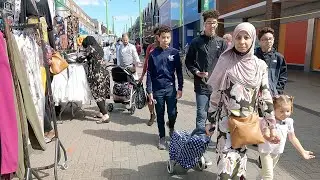 WALTHAMSTOW High Street (Market), Post-Lockdown Weekday Afternoon / London E17 – N044B [4K]