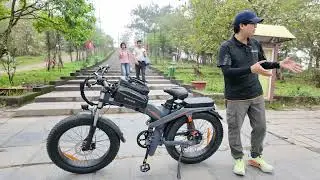 Review chiếc xe Engwe X24 leo lên trên Đền Gióng, Sóc Sơn, Hà Nội