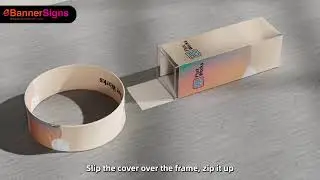How to install 3D Square Trade Show Tower with Hanging Sign | Easy Steps & Setup | eBannerSigns