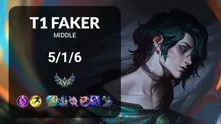 T1 Faker Hwei vs Aurelion Sol MIDDLE - KR CHALLENGER Patch 14.4