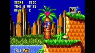 Sonic CD Palmtree Panic Good Future Walkthrough Part 1 (Audio left behind) US region music