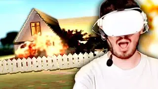 100 Explosives VS House in VR! (Voxel Project VR)