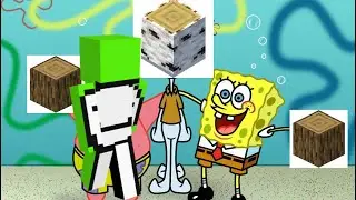 Foraging 50 in Hypixel Skyblock portrayed by Spongebob #shorts