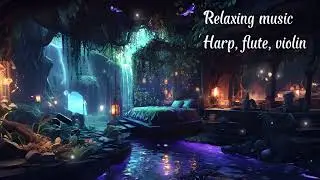 Quiet Meadow Dreams Relaxing music harp, flute, violin