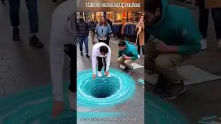 This 3D street art pranked EVERYONE#streetart #opticalillusion #artprank #public #mindblown#funny