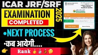ICAR JRF/SRF 2025 | A to Z information about Counselling | Must WATCH