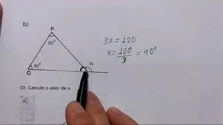 RELAÇÃO ENTRE UM ÂNGULO EXTERNO E DOIS ÂNGULOS INTERNOS NÃO ADJACENTES - 8° ANO - PROFESSOR EFRAIM