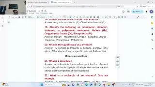 Chapter 3: Atoms and Molecules.comprehensive set of 100 Questions and Answers for Class 9 Science,