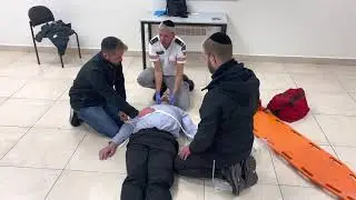 סכימת הטיפול בפצוע טראומה בודד חלק 3 - הדגמה מלאה של חזי + נק.לחיצה + Jaw thrust