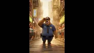 इस्नपेक्टर भालू के सुरक्षित शहर में चोरी/heroic bear  #bear #inspector #police #aivideo