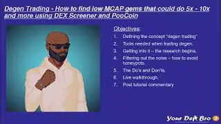 DEGEN TRADING TUTORIAL  - How to find LOW MCAP GEMS for 10x - 100x on DEX SCREENER and POOCOIN (1)