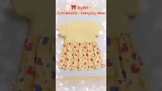 Bright & Comfy! BUMZEE Yellow Cotton Frock for Baby Girls 👶🌼 #shorts#BabyFashion